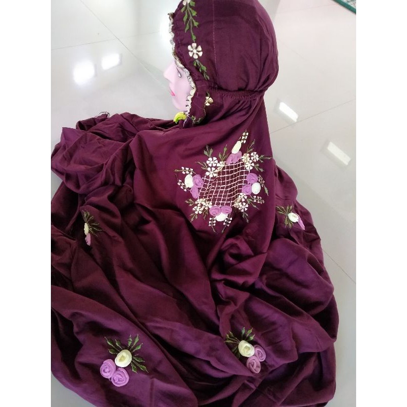 mukena rayon bordir tile