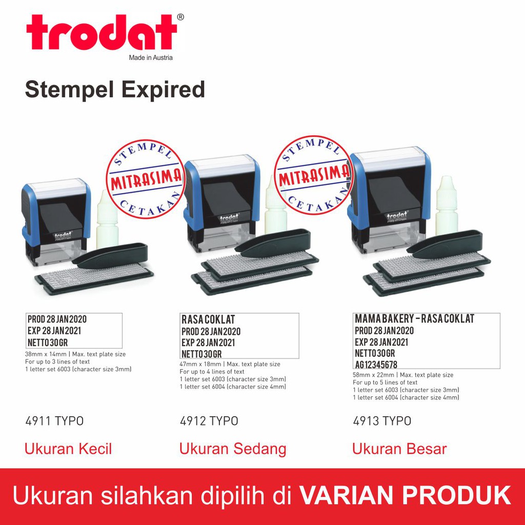 

Stempel EXPIRED dengan kode produksi atau format lain yang fleksibel