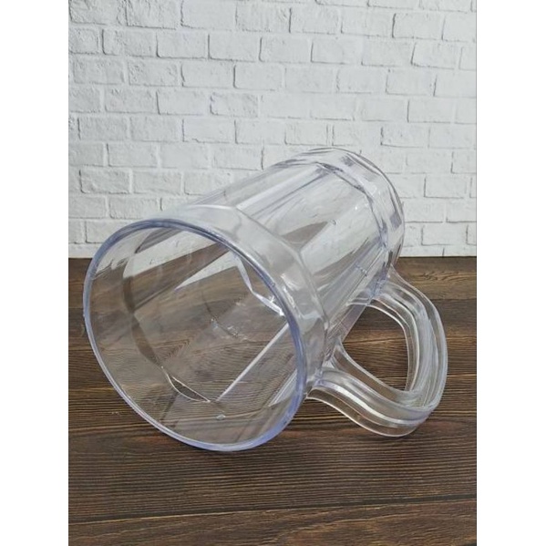 GELAS BIR PLASTIK 6 PCS GELAS GAGANG BESAR GELAS MINUM PLASTIK