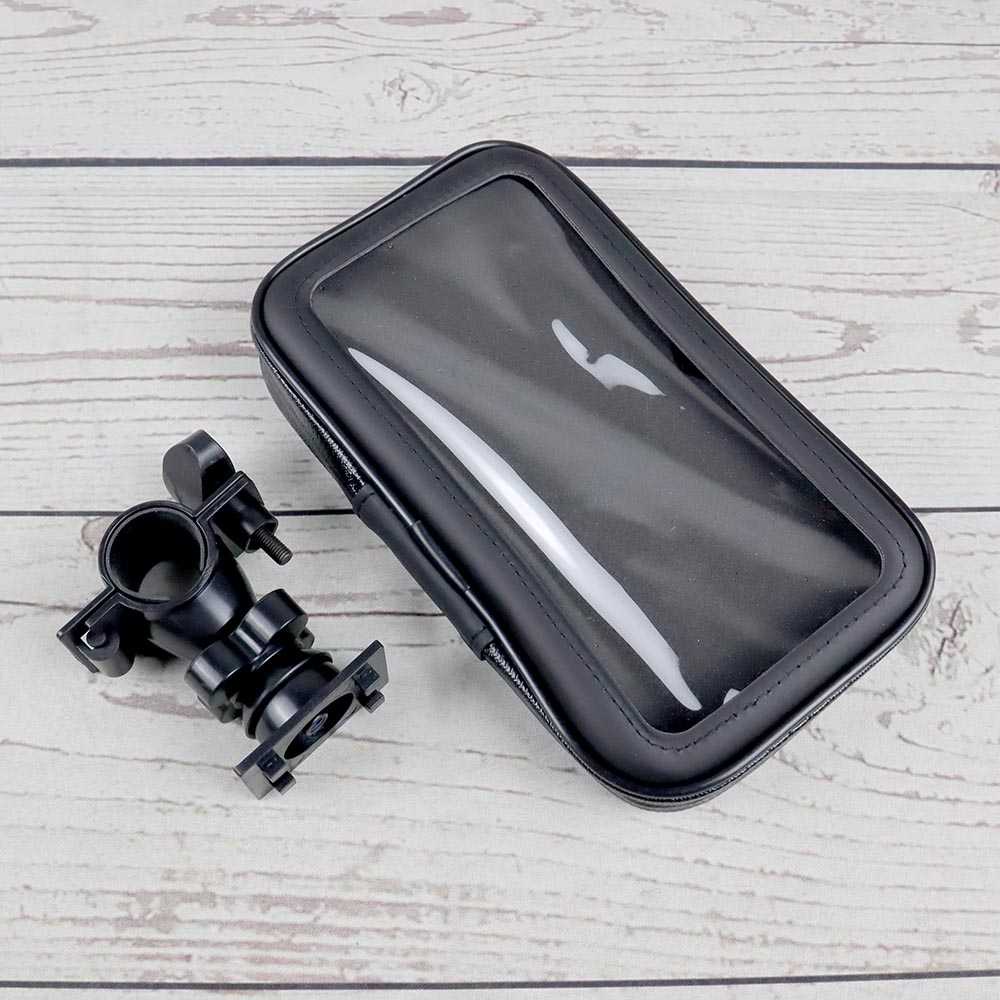 Universal Bike Mount with Waterproof Case for Smartphone 5.5-6 Inch / Stand Phone Holder Hp Stang Setang Sepeda Mtb Gunung Lipat Roadbike Waterproof Anti Air / Holder Penyangga Tempat Dudukan Bracket Tas Hp Handphone Smartphone Sepeda Mtb Gunung Lipat Ori