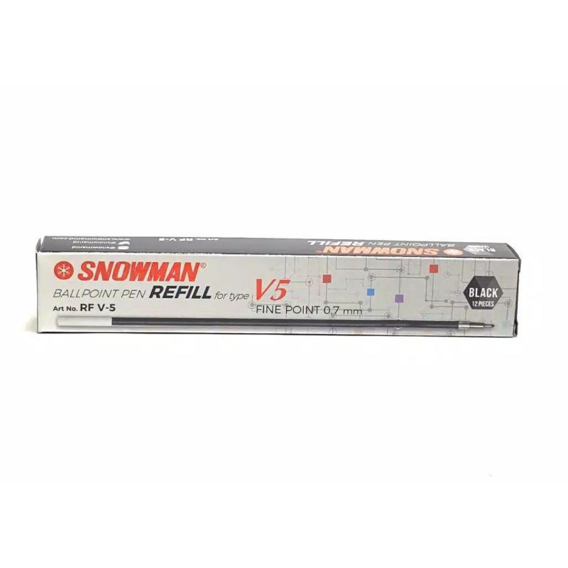 

SNOWMAN Refill Pulpen V-5 0.7mm - 1 PCS - HITAM