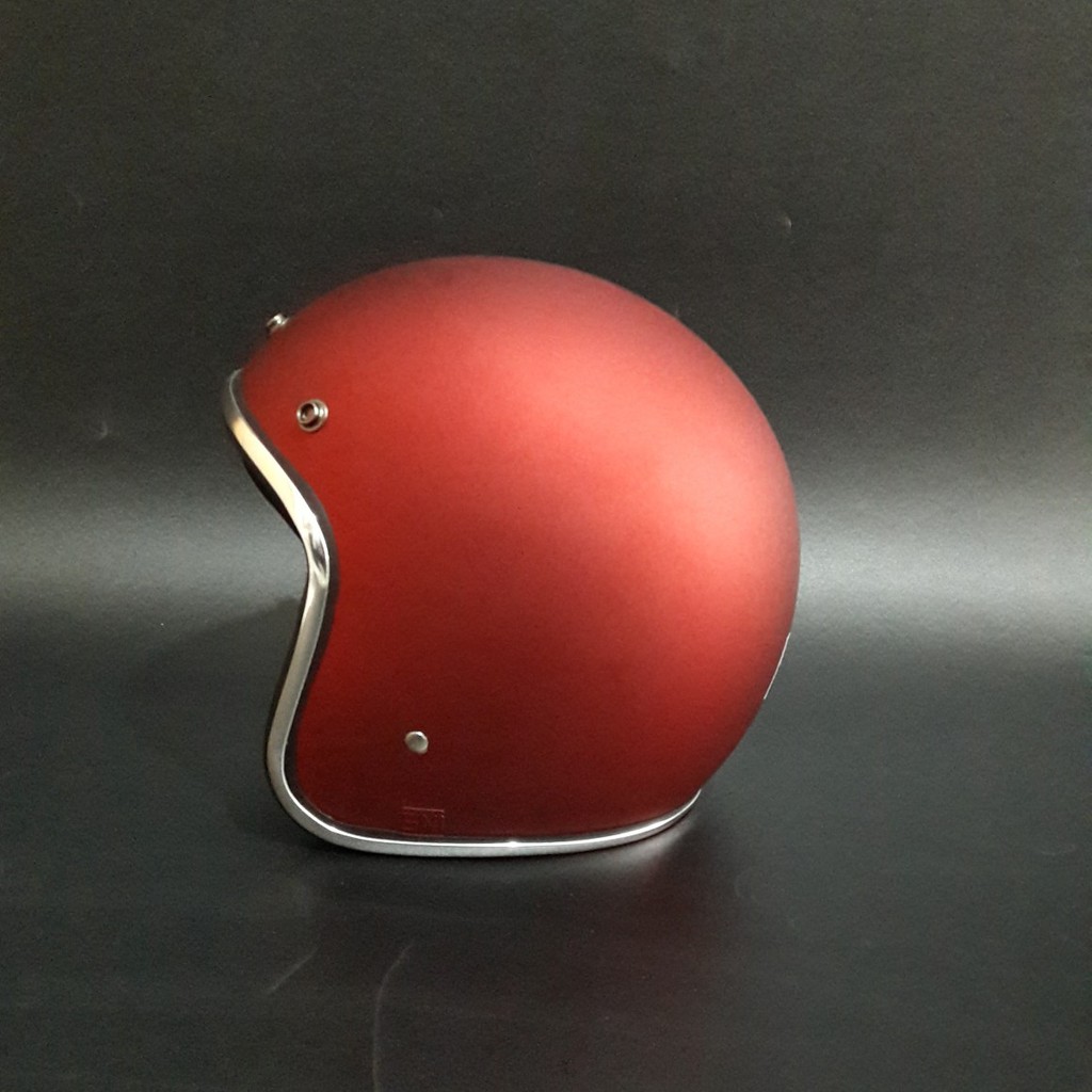 Helm Bogo Polos Glossy Caferacer Matic Scoopy Lubro Fino Vespa | Shopee