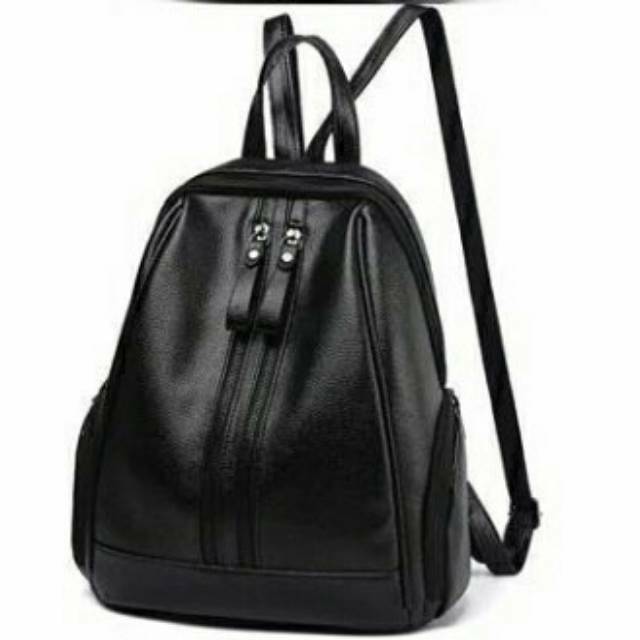 Fashion ransel KULIT PU LEATHER 2res saku oval/fashion wanita /tas ransel murah