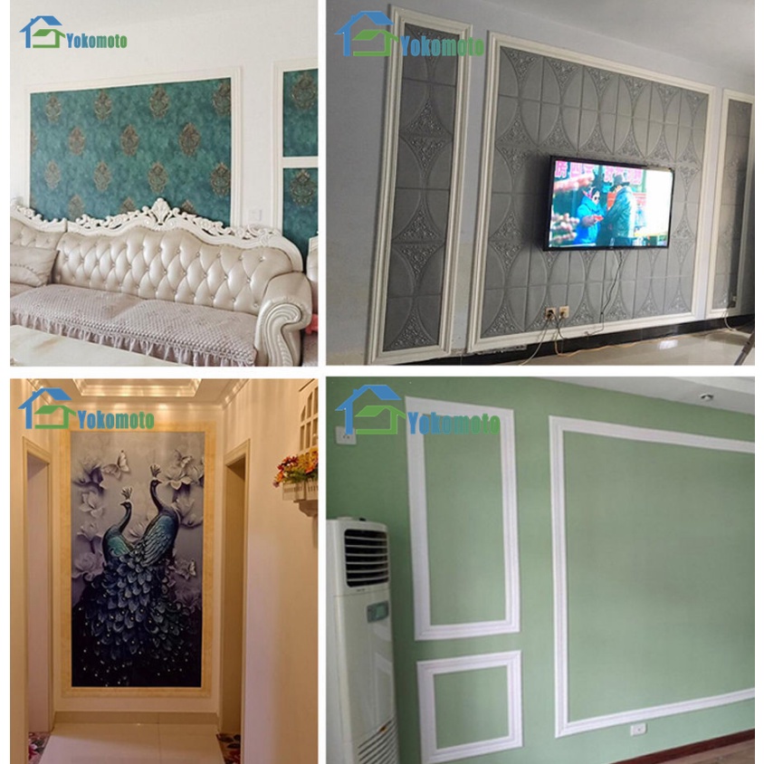 High Quality 3D Stiker Dinding Wall Border Sticker Dinding Wallpaper sticker dinding Garis Potong Dinding Garis Pinggiran Perbatasan dinding pinggir Wall Trim Line Skirting Border Stiker Dinding-3