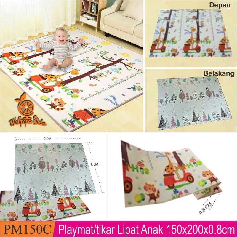 Playmat Premium Anak Bayi Lipat Tebal 1cm Double 2 Ukuran 150X200 HOME WALLPAPER SHOP-2