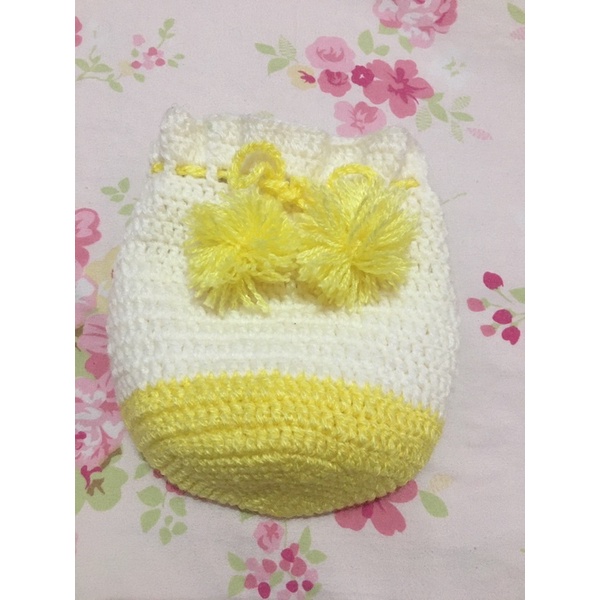 tas serut pouch rajutan crochet pouch