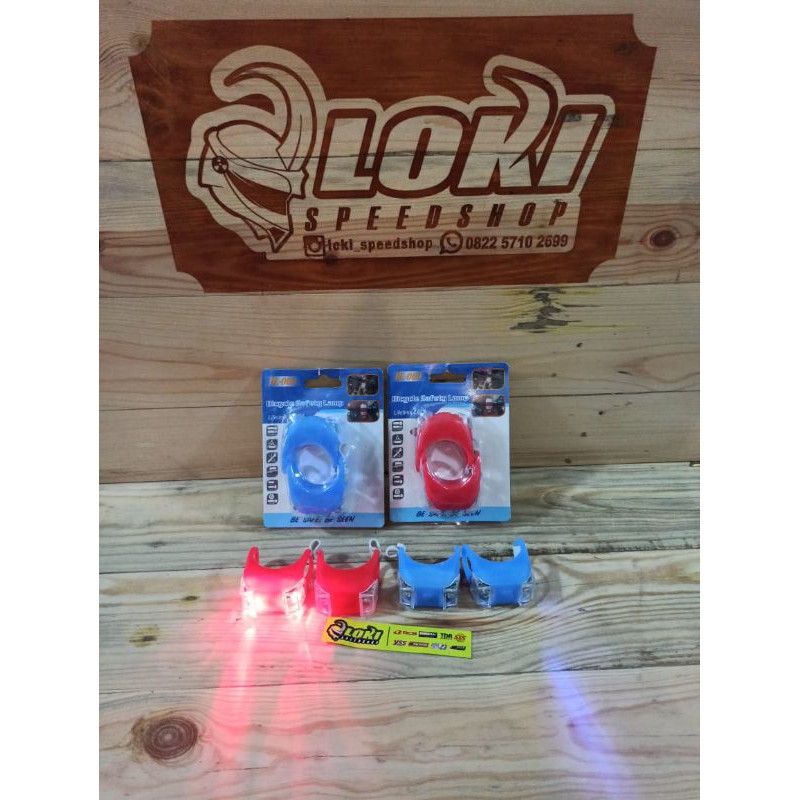 Lampu Led Sepeda Drag 3 Mode Strobo Stang Stir Karet not cateye rockbross