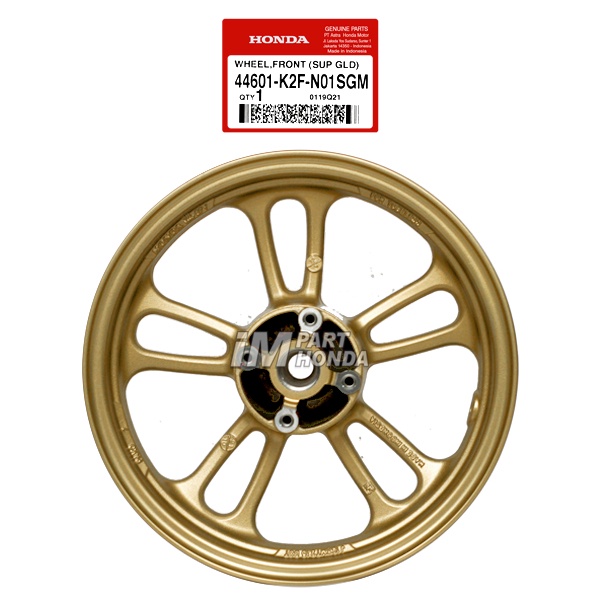 SALE  44601-K2F-N01SGM VELG RACING DEPAN SCOOPY ESP K2F 2020 - 2024 GOLD KUNING READYY