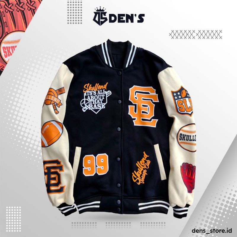 Jaket Varsity Baseball Pria Wanita Varsity Jacket Vintage Baseball Oversize Jumbo Original