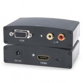 Box Hdmi to Vga with audio + Power Adaptor