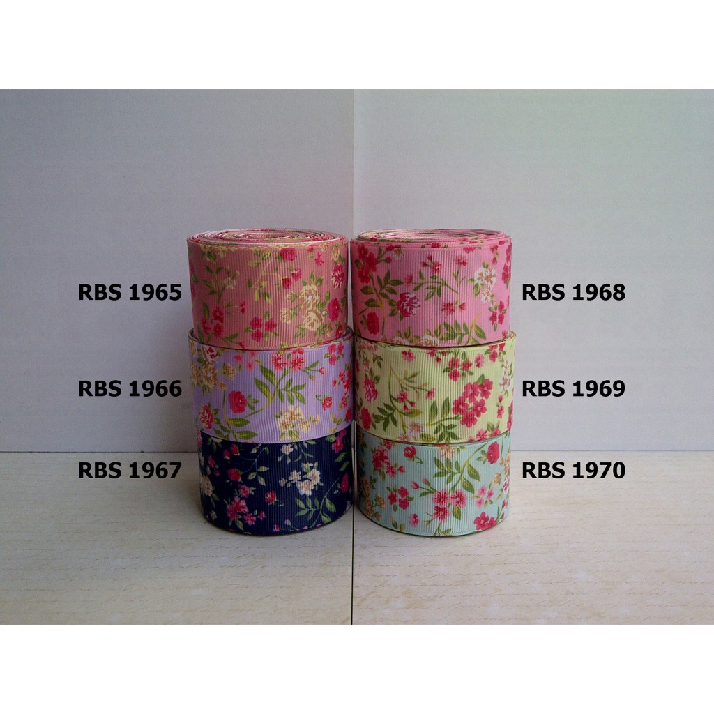 

[10 YARD] PITA GROSGRAIN MOTIF BUNGA SALE RBS 1965,1966,1967,1968,1969,1970