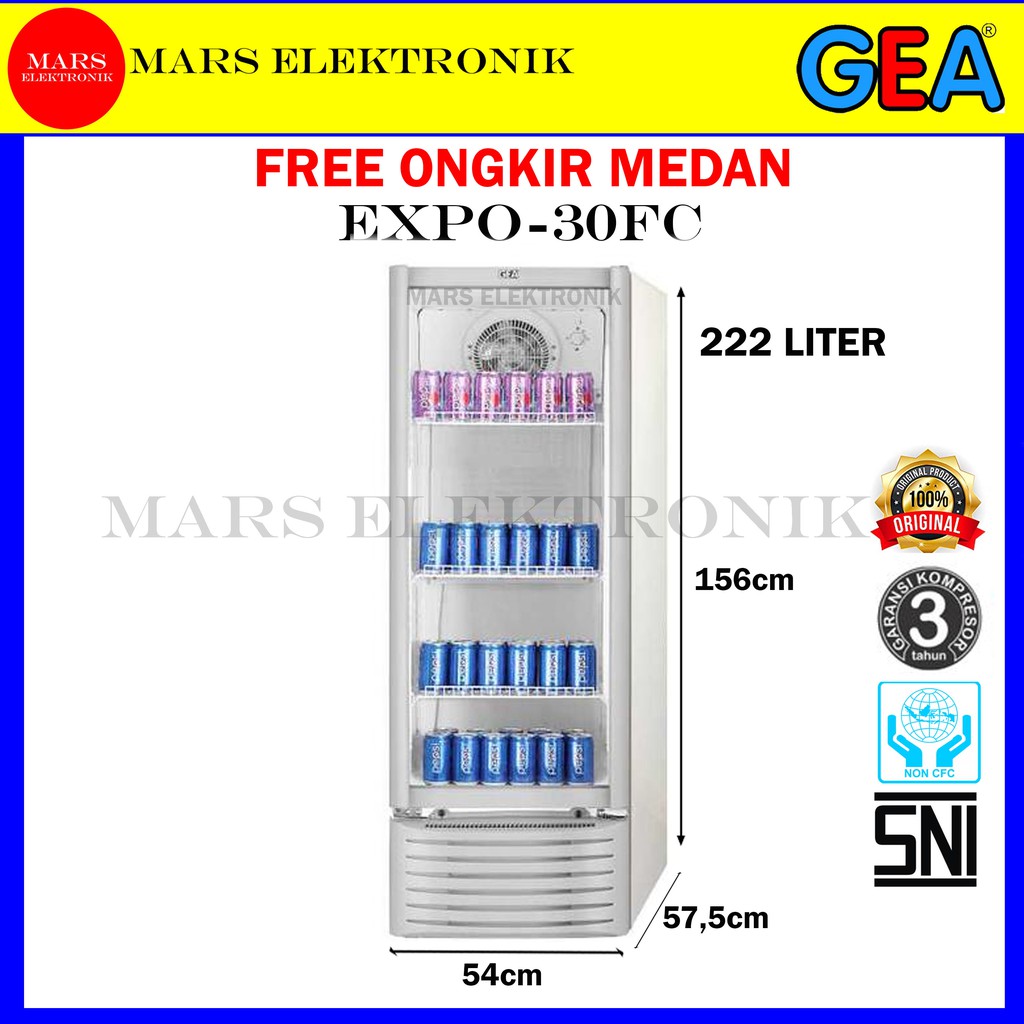 SHOWCASE GEA EXPO-26 FC / EXPO-30FC / EXPO-37FC - KULKAS PENDINGIN GEA / EXPO 26 FC / EXPO 30 FC / E