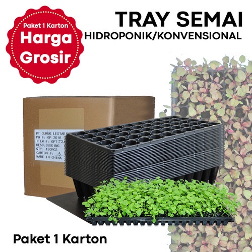 [3ST] 1 Karton Box Tray Semai Bibit Seeding Tray Hidroponik dan Umum Murah - 200 Lb (150pcs)