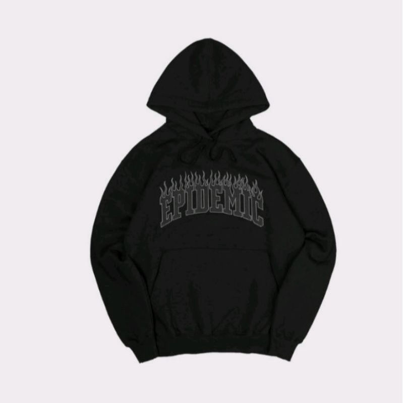 SWEATER JAKET HOODIE EPIDEMIC HITAM 1515 BES SELLER