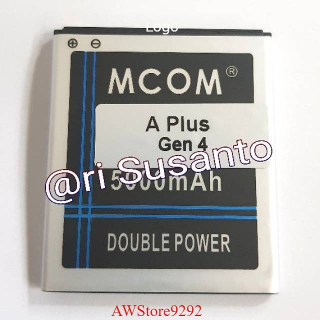 Mcom Battery Batre Baterai Double Power Mcom A Plus Gen 4 APlus Gen4