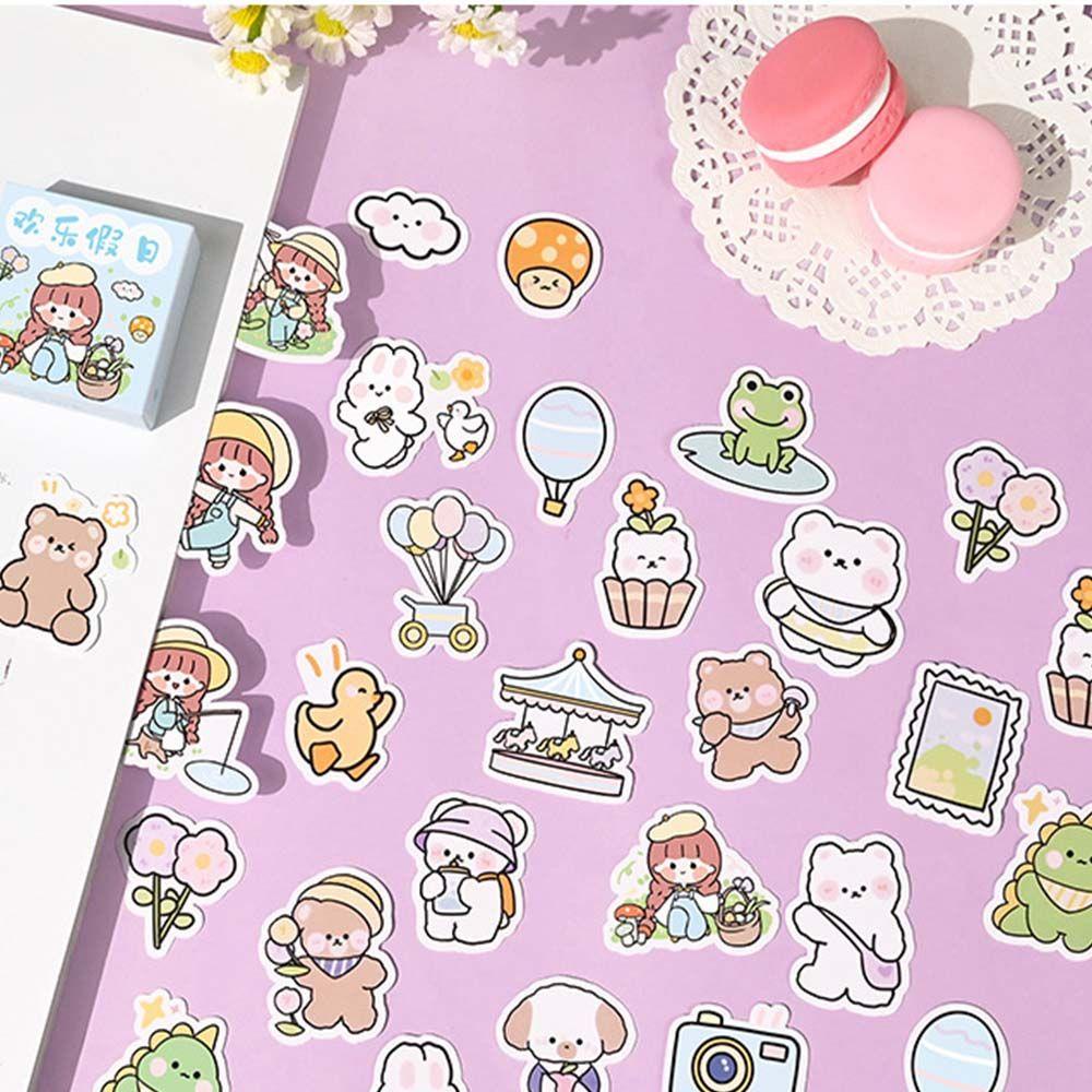 Lanfy Kartun Stiker Set 300 Pcs Perekat Diri Stiker Hias Hadiah Siswa Foto Jurnal Stiker Scrapbooking Deacls