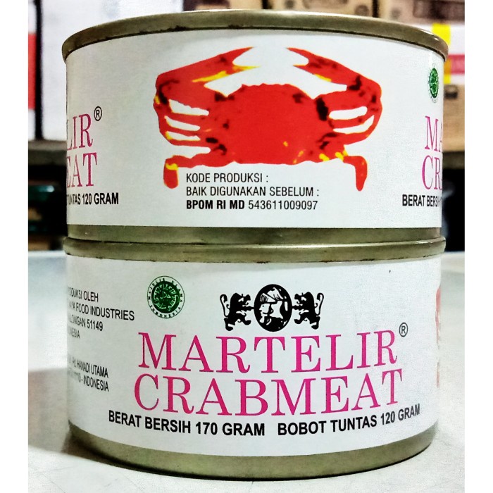 

Daging Kepiting kalengan/ Martelir Crabmeat ( 120 gr )