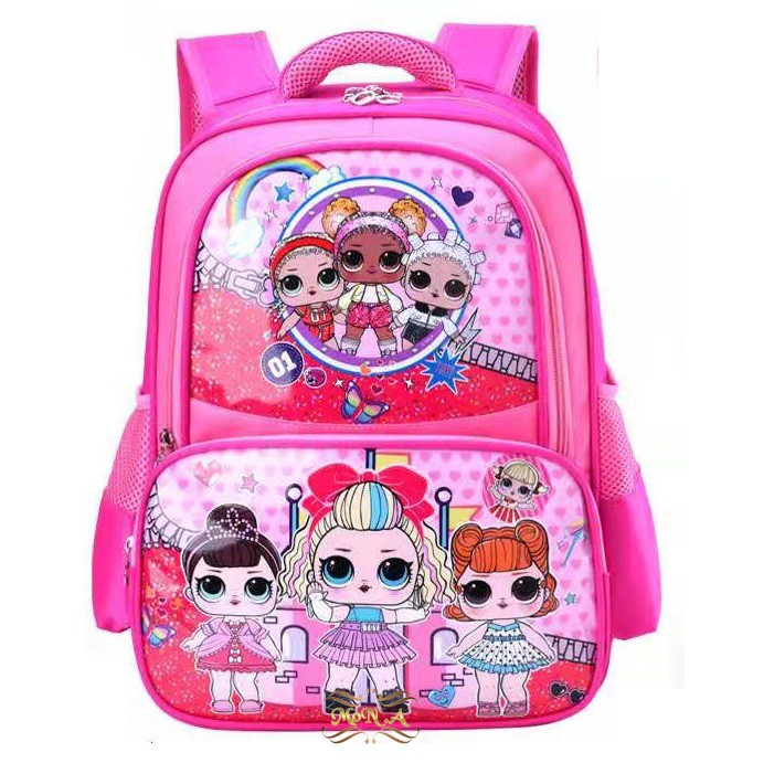 Tas Ransel Sekolah Anak Perempuan SD 16 inc 3 ruang kualitas import Premium -M0170