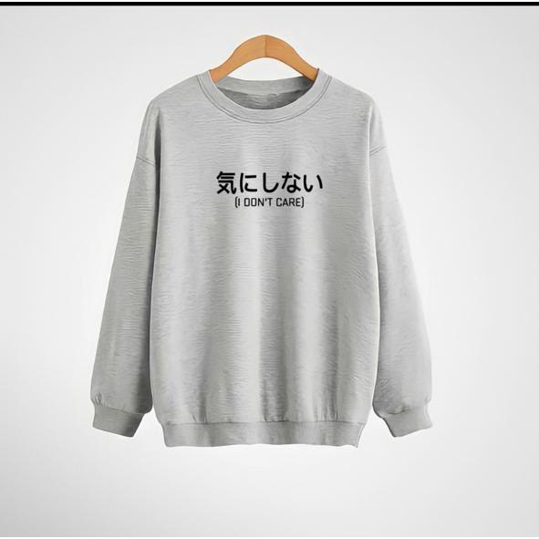 SWEATER I DONT CARE CREWNECK OBLONG BASIC PRIA