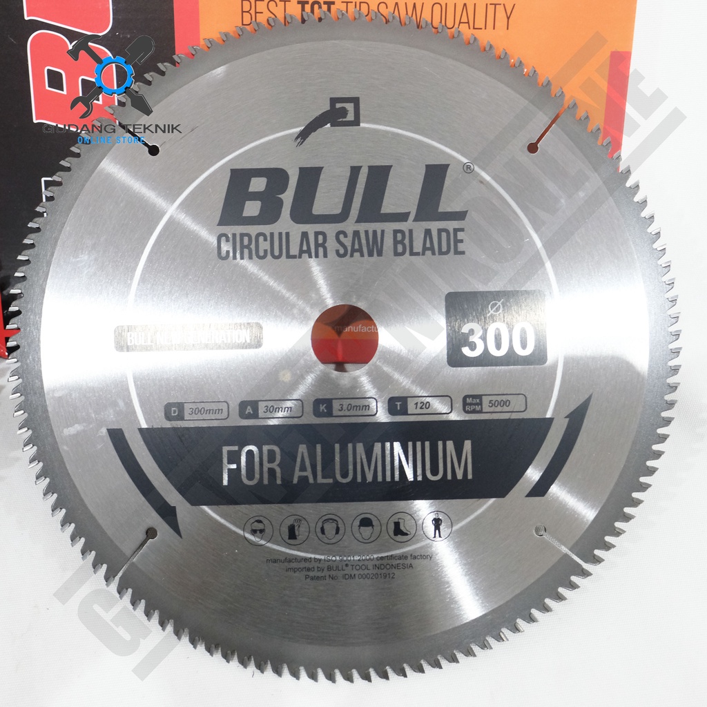 Mata Pisau ALUMINIUM 12&quot; Circular Saw BULL 100T 120T 30mm - Mata Gergaji Circle 12 Inch 100T 120T Circular Saw Blade