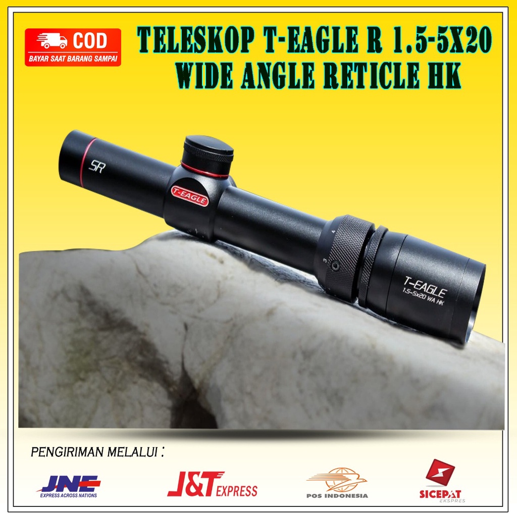 Teleskop Teropong T-EAGLE R 1.5-5X20 WIDE ANGLE RETICLE HK
