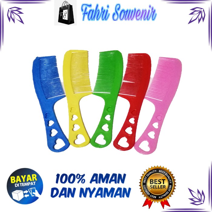100 PCS Souvenir Murah Pernikahan Nikah Sisir MINI (Kecil) Lobang 3 Kemasan Plastik TERMURAH-1