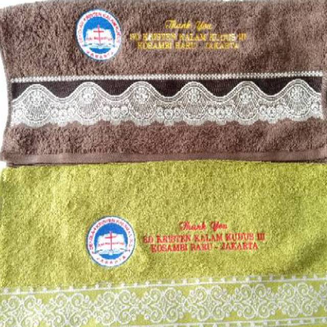 Bordir custom handuk  50x100