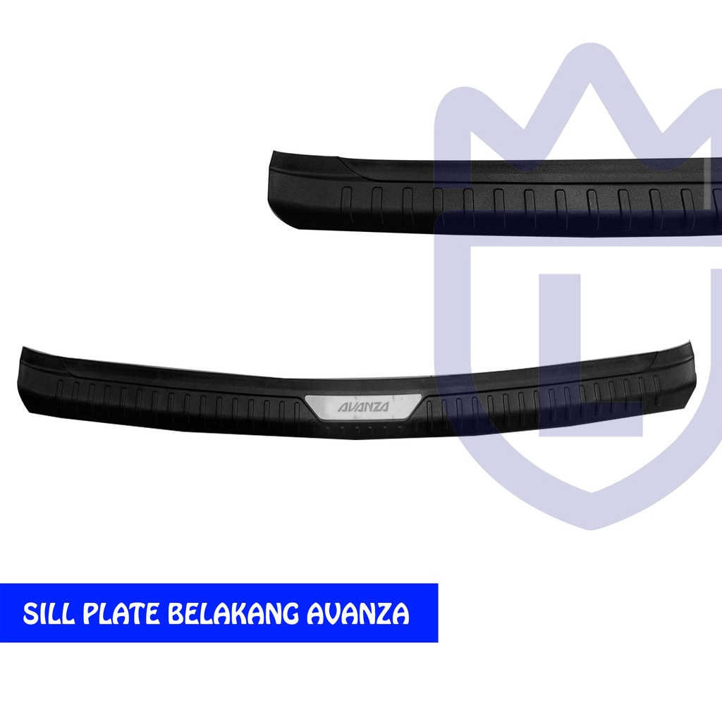 SILL PLATE/ LIS PLAT BELAKANG BAGASI TOYOTA AVANZA 2019 HITAM KROM