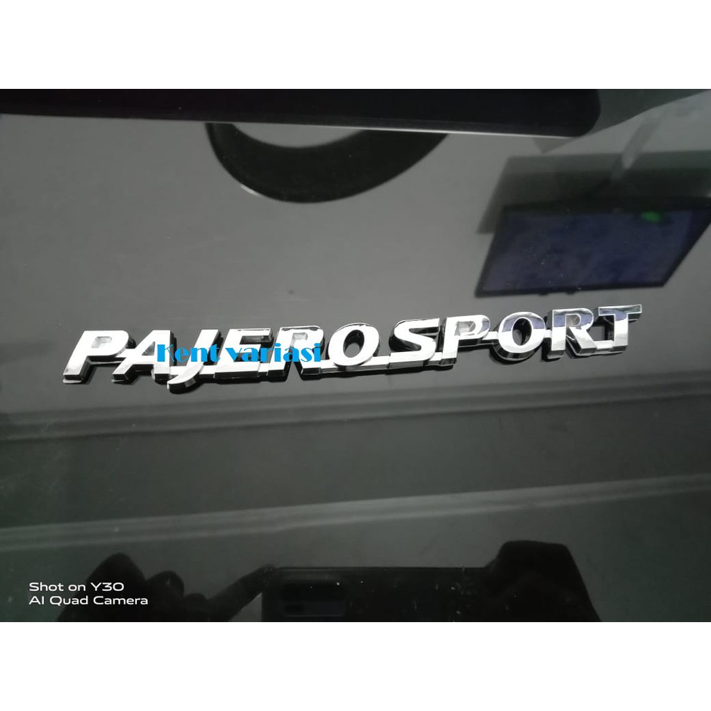 Emblem Tulisan Pajero Sport Logo Belakang Mobil Chrome