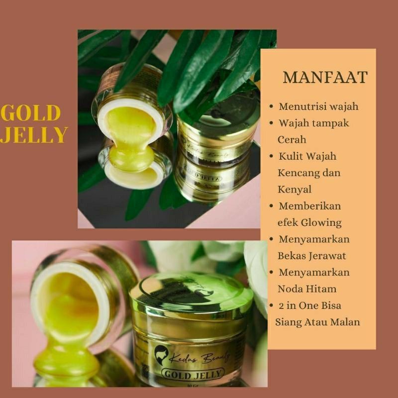 Sabun Pemutih Wajah l Gold Jelly l Body Serum Kedas Beauty 100% Original (BISA COD)