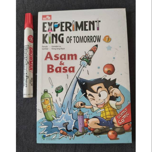 

Buku komik science asam & basa seri 1, experiment king of tomorrow