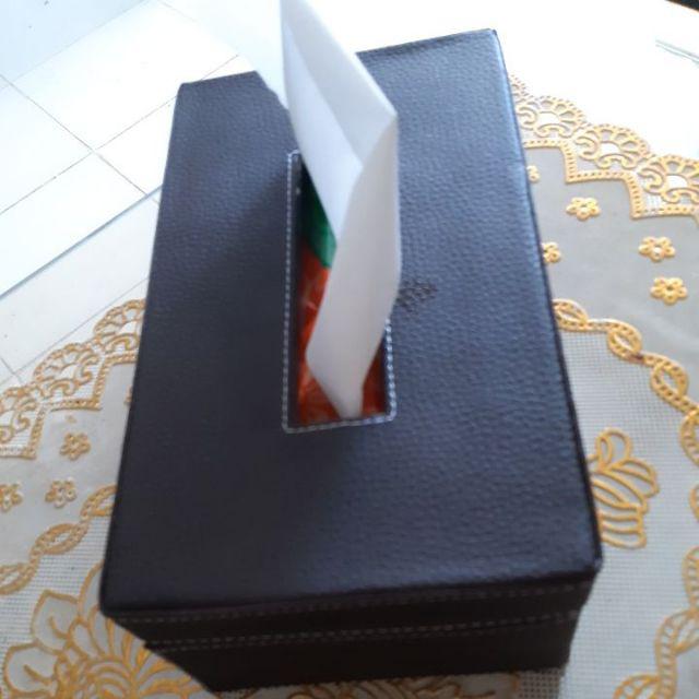 Kotak Box Tisu Vinyl 24x13x9 Cm - Coklat