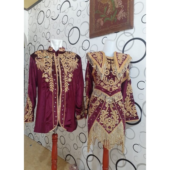 baju pengantin minang full payet jepang mewah model terbaru