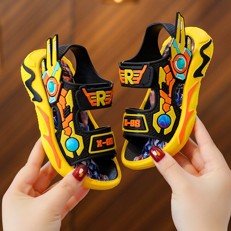 littlekiddoss SH2223N Sepatu Sendal Gunung Anak Sandal Robot Wings Anak Laki-Laki Transformer Import