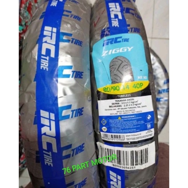 BAN TUBELESS MATIC IRC 80/90 .14 FREE PENTIL