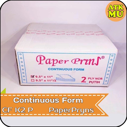 

Kertas Continuous Form 9,5" x 11" 2 PLY NCR K2 P PaperPryns