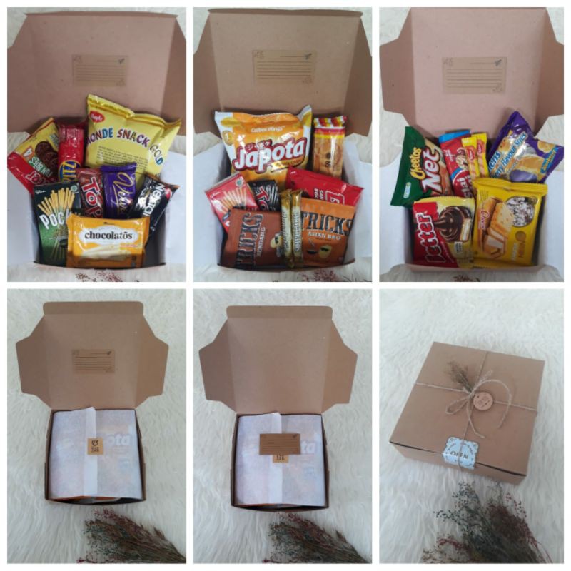 

Snack Box Murah Gift Box Kado Hampers Ulang Tahun Anniversary Wisuda Valentine Lebaran Natal