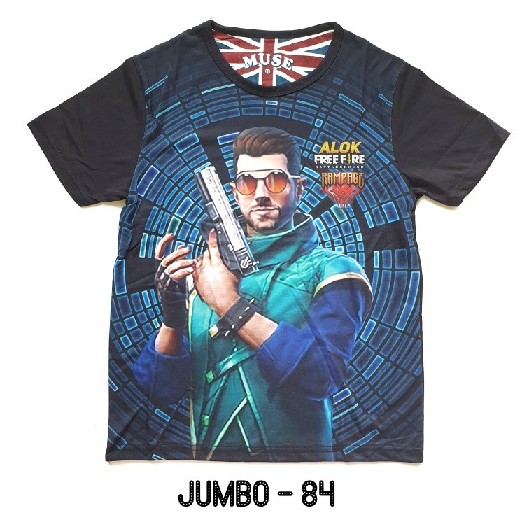 FURO Jumbo Kaos Anak Laki size 16 18 20 Superhero Free Fire