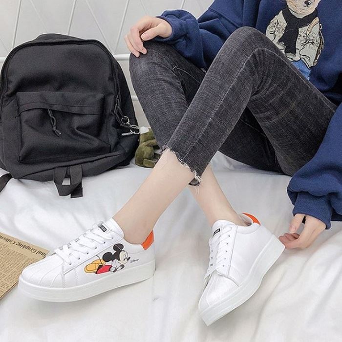 JSSB 9 (SIZE 35-39) RISCE SEPATU SNEAKER MOTIF MICKEY MOUSE IMPORT WANITA CEWEK PEREMPUAN JAKARTA