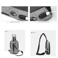 Tas Selempang Pria / Slempang / Sling Bag USB Port Charger (YTR04)