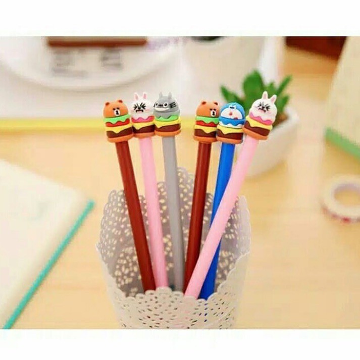 

Pena Hamburger Character Pulpen Pen Bolpoin Ballpoint Karakter Lucu JP25