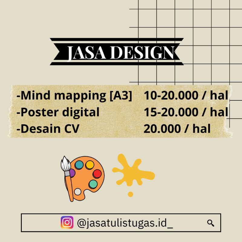 

JASA DESAIN || Mind mapping,CV,Poster digital