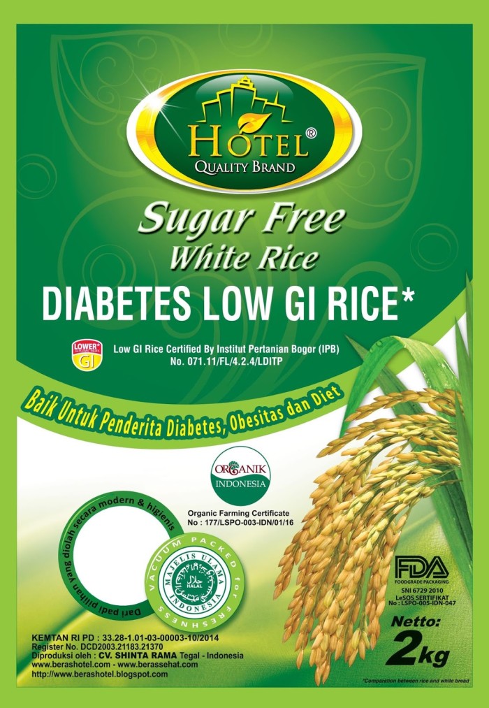 Sugar Free Rice Beras Hotel 2kg