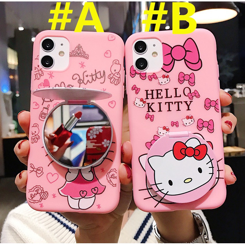 Case Hp Gambar Hello Kitty Dengan Cermin Untuk Vivo Y91 Y91i Y95 Y93 Y93s Y91c Y97 Y85 V9 V5plus V5s V5lite Shopee Indonesia