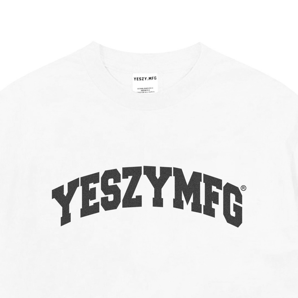 YESZY.MFG Tshirt White Cyber F. Black