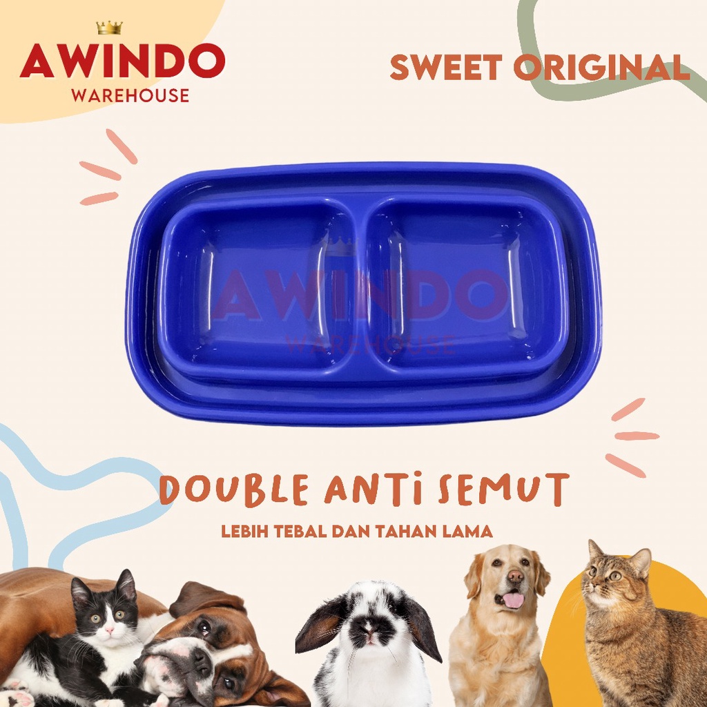 PLATE 18 - Tempat Piring Pakan Minum Makan Kucing Anjing Kelinci Hamster Anti Semut Anti Slip