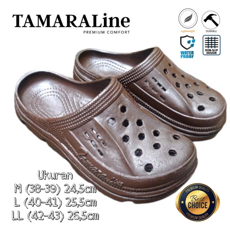 Sepatu Sandal Selop Slide Slip on Karet Pria Dewasa / Remaja - TAMARALINE 226 / Bahan Premium Lentur Empuk Ringan Kuat Anti Slip Anti Air Model Casual Santai Rumah Kerja Outdoor Kamar Mandi  Murah Original