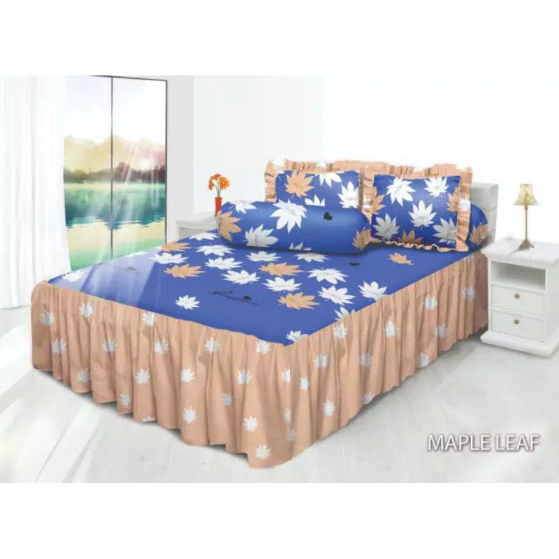 Sprei RBB(Rumbai Bantal Busa)My Love Maple Leaf 180x200 Cm