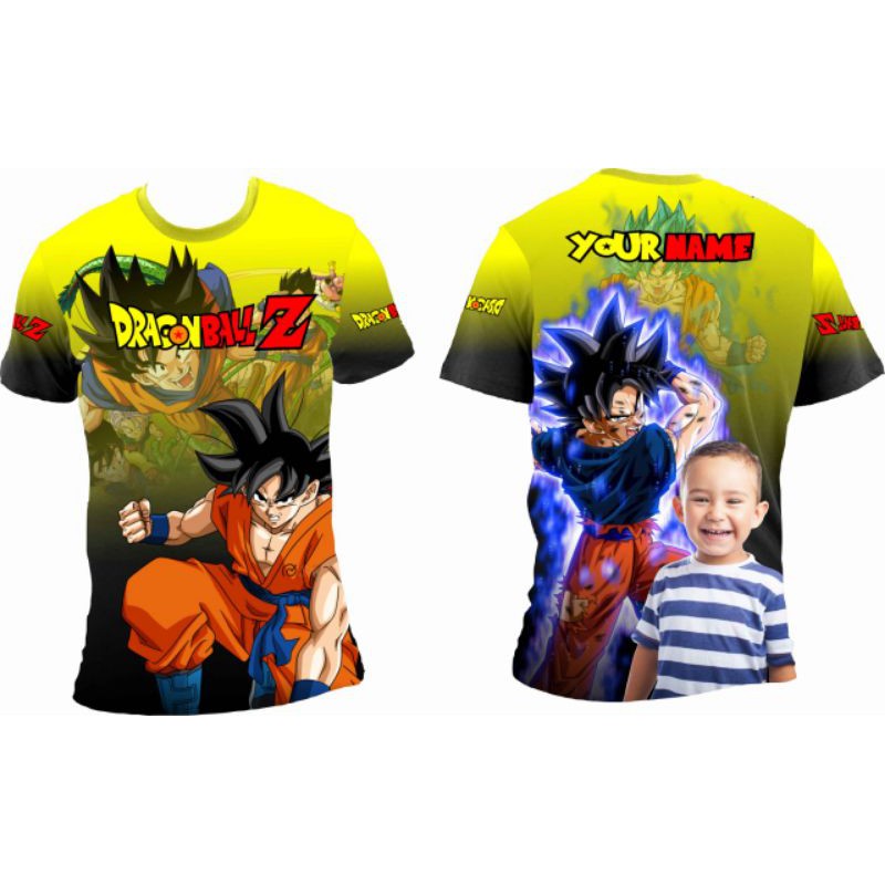 KAOS ANAK COWOK CUSTOM FULLPRINT (DRAGON BALL)