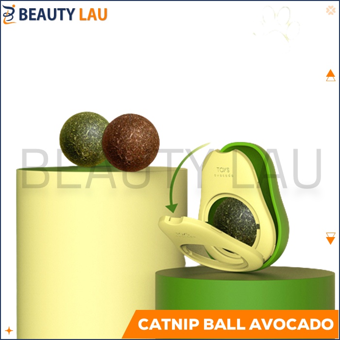 CATNIP BALL KUCING AVOCADO ALPUKAT CATMINT BOLA CATNIP BALL TEMPEL PUTAR MAENAN MAINAN KUCING UNIK